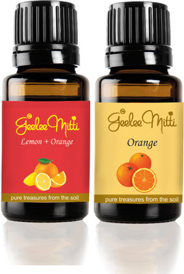

Geeleemitti Pure Lemon & Orange + OrangeEssential Oil Combo Pack of 2(20 ml)