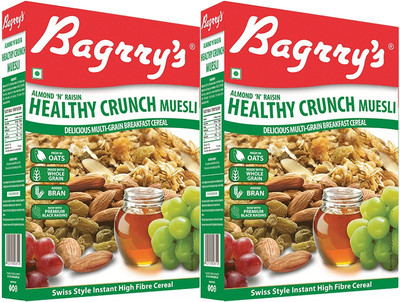 

Bagrry's Almond N Raisin Healthy Crunch Muesli 500 GM(1000 g, Box, Pack of 2)