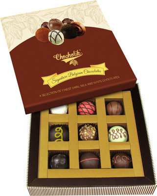 

Chocholik Exclusive Signature Belgium Chocolates Truffles Gift Box – 9pc Truffles(150 g)