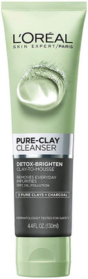 

L'Oréal Paris Skincare Pure-Clay Facial Cleanser with Charcoal for Dull and Tired Skin to Detox & Brighten(130 ml)