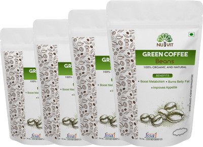 

nutvit Best Quality Pure Green Coffee Beans for Weight Loss For Men And Women Roast & Ground Coffee 500g (Pack of 4) Instant Coffee 500 g(Pack of 4)