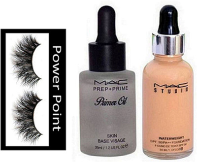 

Power point Eyelashes, Studio Waterweight Foundation, Prep+Prime Primer Oil(Set of 3)