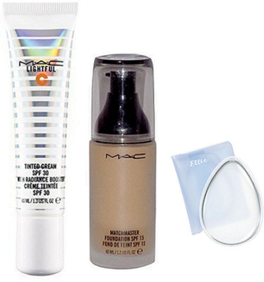 

Ellie Silicone Puff, Mac Matchmaster Foundation, Lightful Tinted Cream Spf 30(Set of 3)