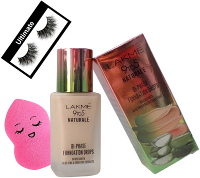 

Ultimate eyelashes, naturale foundation with sponge puff(Set of 3)