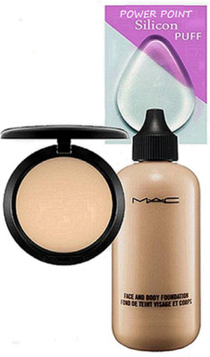 POWER POINT silicon puff, face & body foundation , compact(Set of 3)