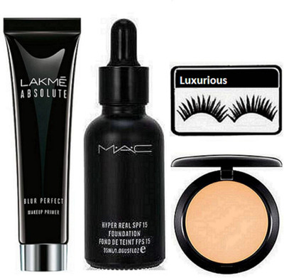 

LUXURIOUS Eyelashes & Compact & Absolute Blur Perfect Primer & Hyper Real Foundation(Set of 4)