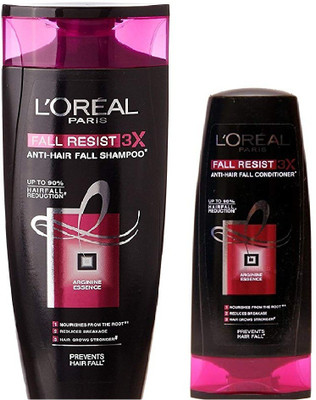 

Loreal Paris Fall Resist 3x Anti-Hair Fall (Shampoo(175ml)+Conditioner(65ml))(Set of 2)