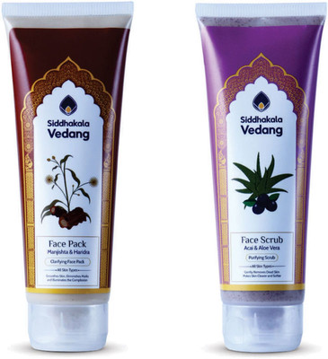 

Siddhakala Vedang Combo Of Face Pack And Face Scrub(Set of 2)