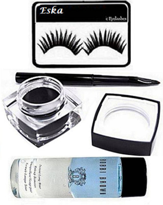

Eska Eyelashes, Fluidline Gel Eyeliner , Makeup Remover(Set of 3)