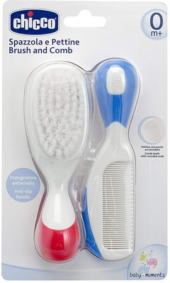 

Chicco Baby Moments Brush and Comb (Nylon) Set (Blue)(Set of 2)