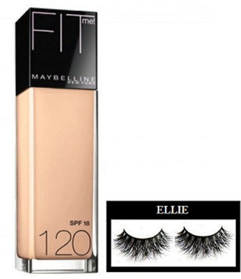 

Ellie Eyelashes, Maybelline New York Fit Me Foundation(Set of 2)