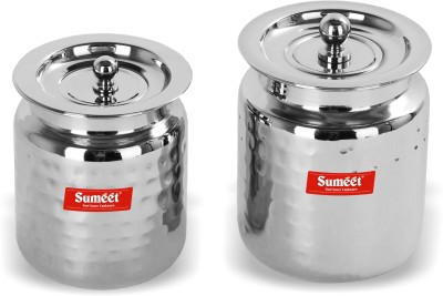 Sumeet Steel Oil Container  - 0.5 L(Pack of 4, Silver)