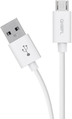 Quantum F2 1m 2.4 A 1 m Micro USB Cable  (Compatible with Mobiles, Tablets and All USB Charging Devices, White, One Cable)