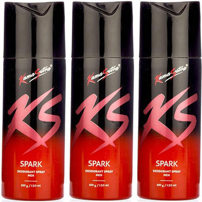 

KamaSutra KS Spark Spark Spark Body Spray - For Men(450 ml, Pack of 3)