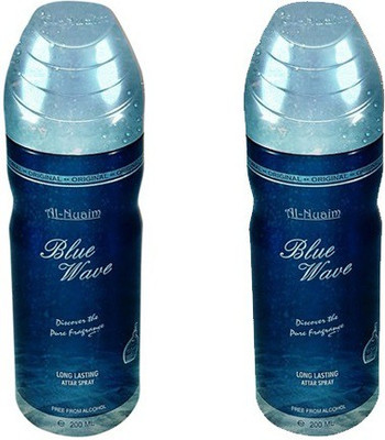 

Al Nuaim Blue Wave Deodorant 200ml Deodorant Spray - For Women(200 ml, Pack of 2)