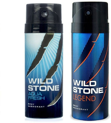 

Wild Stone Aqua Fresh, Legend Body Spray - For Men & Women(300 ml, Pack of 2)