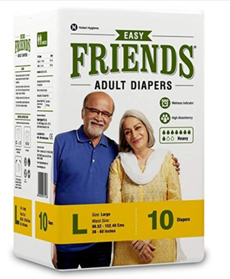 

Friends Easy adult Diaper for Waist Size 38-60 inches - L(10 Pieces)
