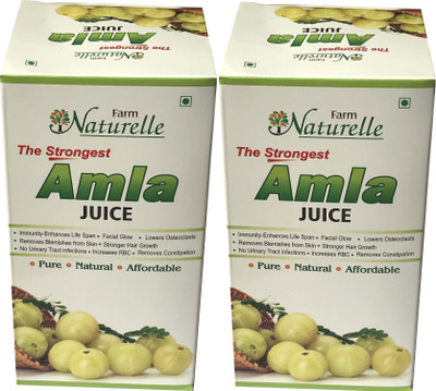 

Farm Naturelle Farm Naturelle-100% Pure Strong & Effective Amla Juice. The Finest Herbal Amla Juice (400ML X 2) Ml(2 x 400 ml)
