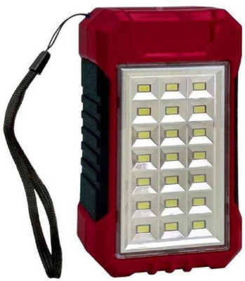 GLOWISH HIGH POWER STRONG 21 SMD LED SOLAR POWER BATTERY RECHARGEABLE EMERGENCY LIGHT WITH LED 6 Lantern Emergency Light(Red)