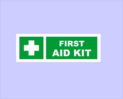 signEver First Aid Kit Information Vinyl Signage Sign Stickers Emergency Sign