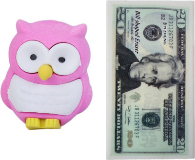 

AutoVHPR Set of 2, One Pink Owl & 20 Dollar shaped Pencil Eraser for School Children Non-Toxic Eraser(Set of 2, Multicolor)