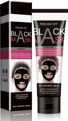 

NKZ Peel Off Black Mask Blackhead Remover with Original activated charcoal for absorption of blackheads from Nose (Pack of 2 100 ml eachl)(100 ml)