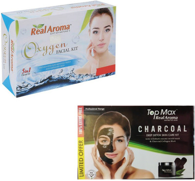 

Real Aroma Oxygen & Charcoal Facial Kit 620 g(Set of 2)