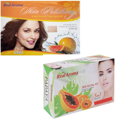 

Real Aroma Skin Polishing & Papaya Facial Kit 620 g(Set of 2)