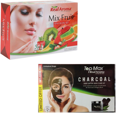 

Real Aroma Mix Fruit & Charcoal Facial Kit 620 g(Set of 2)