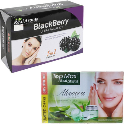 

Real Aroma BlackBerry & Aloe Vera Facial Kit 620 g(Set of 2)