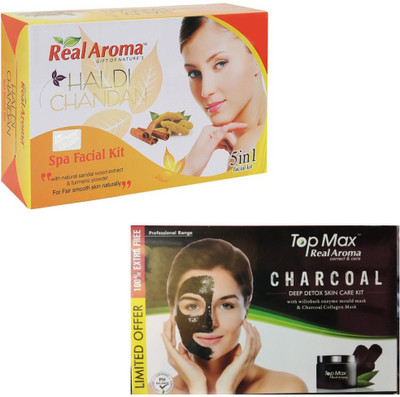 

Real Aroma Haldi Chandan & Charcoal Facial Kit 620 g(Set of 2)