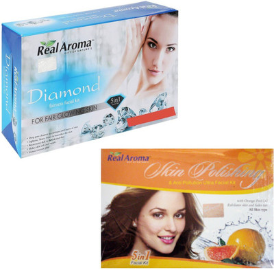 

Real Aroma Diamond & Skin Polishing Facial Kit 620 g(Set of 2)