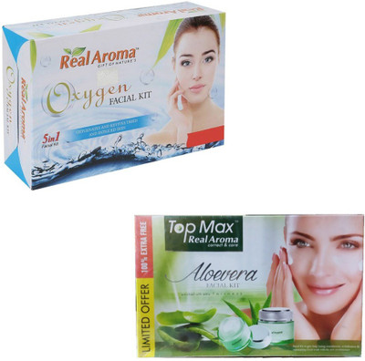 

Real Aroma Oxygen & Aloe Vera Facial Kit 620 g(Set of 2)