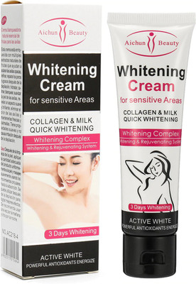 

Aichun Beauty Whitening Cream For Sensitive Areas (Armpit & Bikini) - Collagen & Milk Quick Whitening (3 days) Rejuvenating system(50 ml)