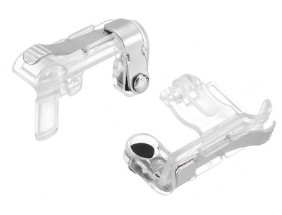 

eDUST Upgraded Sensitive Shoot/Aim Buttons R1 L1 Transparent Metal Trigger Mobile Game Controller Joystick(Transparent, For PC)