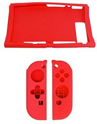 

Dobe Silicone Case Cover Grip Skin for Nintendo Switch Console and Joycon (Blue) Gaming Accessory Kit(Red, For PS4)