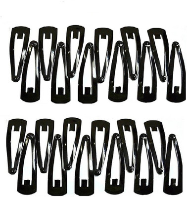 

Mukart Hair accessories daily use black metal Triangular hair clips for girlshaand Women ( 24 Clips) Tic Tac Clip(Black)