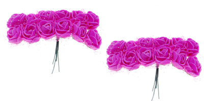 Prime Hair Styling Tool, Flower Hair Pins For Girls, Hair Juda Pins For Women And Girls Set Of 24, Pack Of 1 Hair Pin(Pink)