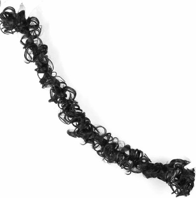

RAAYA Synthetic Frill For Women And Girls, Ponytail Extension For Party And Home Use, Accessories, Black, Pack Of 1 Hair Extension