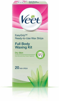 

Veet .Veet Full Body Waxing Kit with Easy-Gelwax Technology for Dry Skin - 20 Strips Wax(20 Strips)