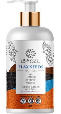 

Kayos Botanicals Pure Flaxseed Hair Gel for Curly Hair with Flaxseed, Castor Oil & Vitamin E - Sulfate & Paraben Free(300 ml)