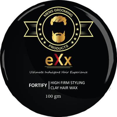 eXx Styling clay hair wax for men - Strong and long lasting hold, Restyling, Matte Finish, Adds Volume, 100gm Hair Wax