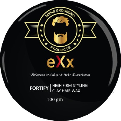eXx Styling clay hair wax for men - Strong and long lasting hold, Restyling, Matte Finish, Adds Volume, 100gm Hair Wax(100 g)