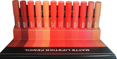 

Nyx MATTE LIPSTICK PENCIL SET OF 12(multiCOLOR)
