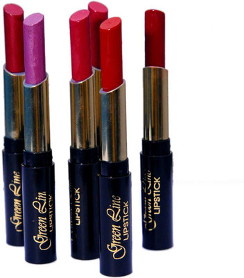 

Green line 'Green line'Super soft,hot and matte lipstic in 6 combo pack(Mahroon,Rani,Red,Purple,Pink)