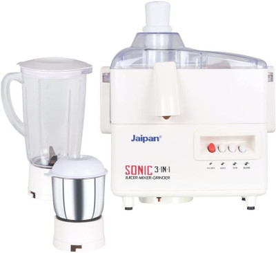 

Jaipan JUICER- 3 IN 1 450 Juicer Mixer Grinder(White, 2 Jars)