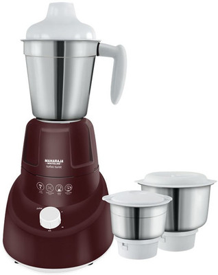 

Maharaja Whiteline TORBO TWIST COPPER WINDING MOTOR 750 W Mixer Grinder(BURUNDY, 3 Jars)