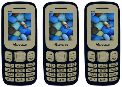 

Mymax M32 Combo of Three Mobiles(Blue)