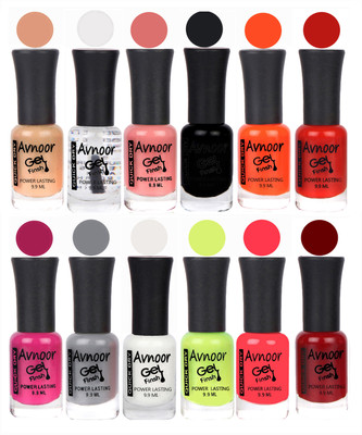 

Avnoor Color Gel Nail Polish Combo Set No 216 Multicolor(Pack of 12)
