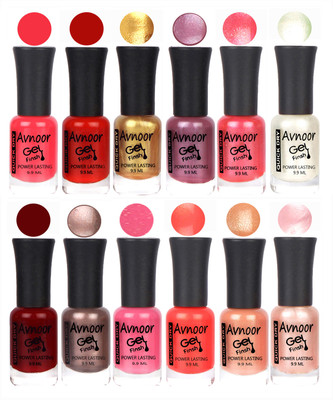 

Avnoor Color Gel Nail Polish Combo Set No 646 Multicolor(Pack of 12)